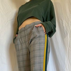 Zara plaid tapered pants